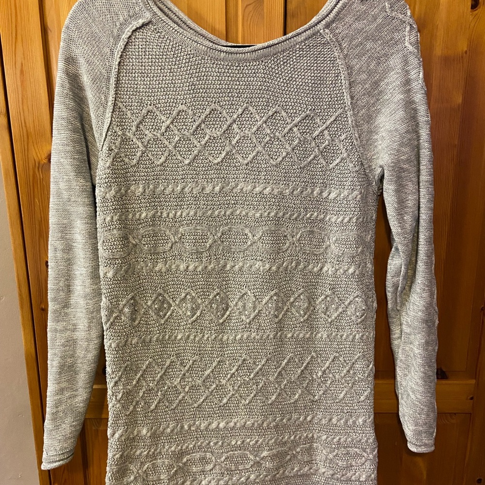 Women's Gray Textured Sweater